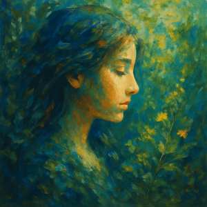 Green Girl - Abstract Painting